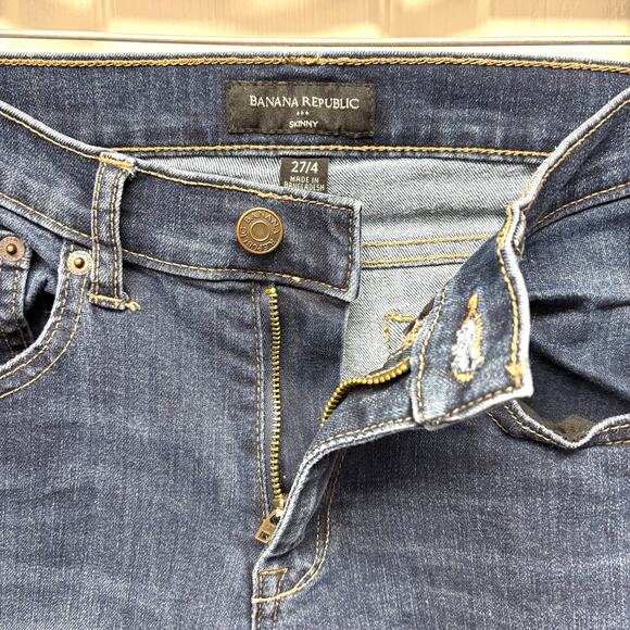 Banana Republic Jeans, Skinny Dark Wash, Women's Size 27 or 4 - Picture 2 of 4